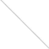 20 Inch 1.5mm Mirror Box Chain Sterling Silver QPE25-20, MPN: QPE25-20, 883957980546