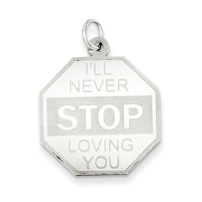 I&#39;ll Never stop loving you Charm Sterling Silver QC368, MPN: QC368, 883957536354