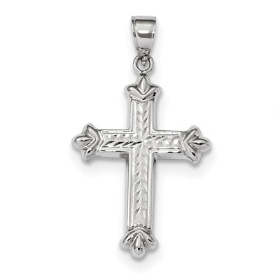 Reversible Diamond -cut Cross Pendant 14k white Gold K6251, MPN: K6251, 883957920634