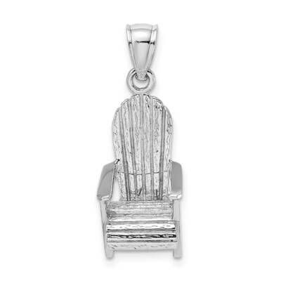 Beach Chair Charm 14k White Gold 3-D K7216W, MPN: K7216W, 637218125883