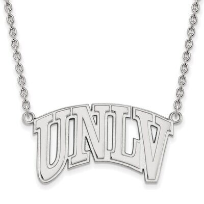 University of Nevada Las Vegas Large Pendant with Chain Necklace 14k White Gold 4W009UNL-18, MPN: 4…