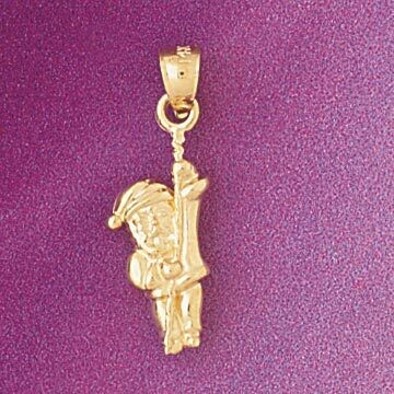 Dazzlers Jewelry Santa Clause 3D Pendant Necklace Charm Bracelet in Yellow, White or Rose Gold 5493…