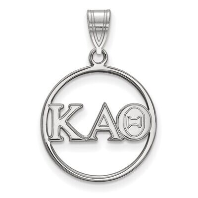 Kappa Alpha Theta Small Circle Pendant Sterling Silver SS011KAT, MPN: SS011KAT, 886774600949