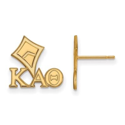 Kappa Alpha Theta Extra Small Post Earrings Gold-plated Silver GP038KAT, MPN: GP038KAT, 886774939391