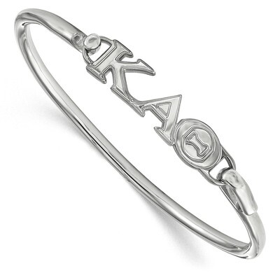 Kappa Alpha Theta Small Hook and Clasp Bangle Sterling Silver SS009KAT-8, MPN: SS009KAT-8, 19110110…