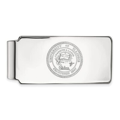 University of Illinois Crest Money Clip 10k White Gold 1W070UIL, MPN: 1W070UIL, 886774792842