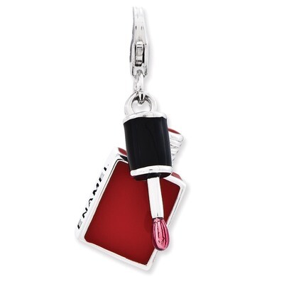 3-D Fingernail Polish Charm Sterling Silver Enameled QCC757 by Amore La Vita, MPN: QCC757, 88677423…
