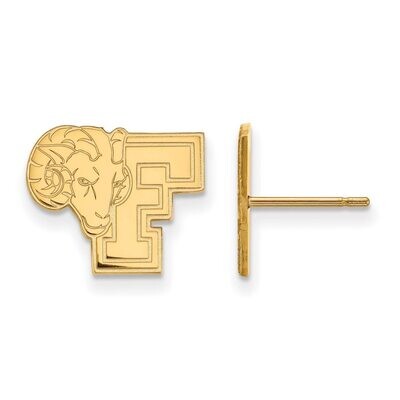 Fordham University Small Post Earring Gold-plated Silver GP004FOU, MPN: GP004FOU, 886774898148