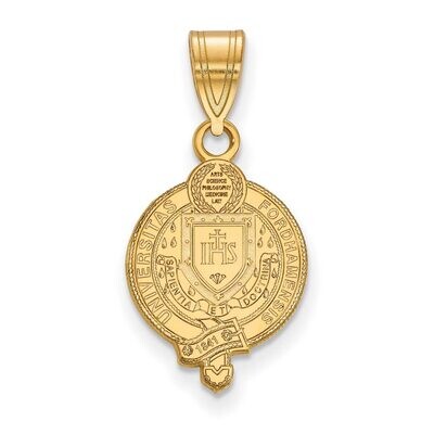 Fordham University Medium Crest Pendant Gold-plated Silver GP007FOU, MPN: GP007FOU, 886774905068