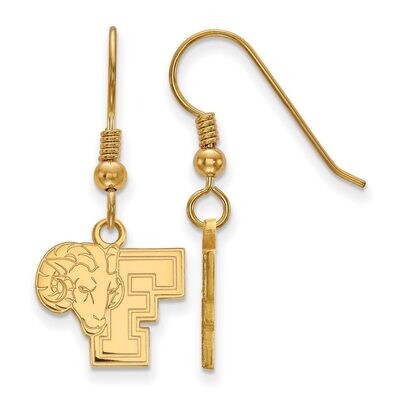 Fordham University Small Dangle Earring Wire Gold-plated Silver GP003FOU, MPN: GP003FOU, 8867748953…