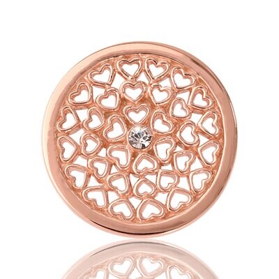 Nikki Lissoni Hearts All Over Rose Gold Plated 23mm Coin C1016RGS, MPN: C1016RGS, 8718627460498