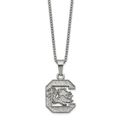 University of South Carolina Pendant &amp; Chain with 2 In Ext. Stainless Steel ST516USO, MPN: ST516USO…