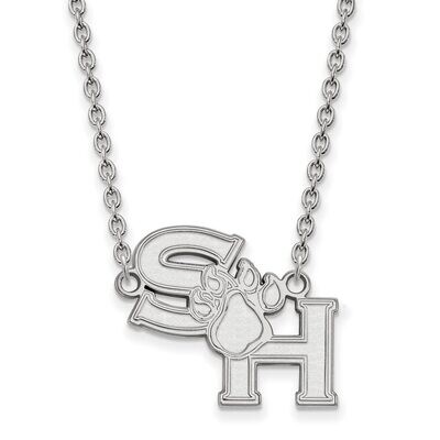 Sam Houston State University Large Pendant with Chain Necklace 10k White Gold 1W006SHS-18, MPN: 1W0…