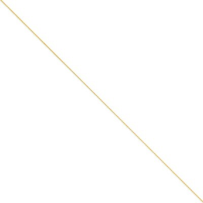 1mm Solid Diamond-cut Spiga Chain 6 Inch 14k Gold PEN157-6, MPN: PEN157-6, 886774103860