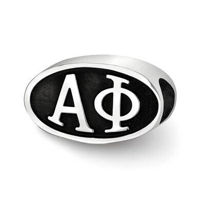 Alpha Phi Oval Letters Bead Silver Sterling APH002BD-SS, MPN: APH002BD-SS, 634401949028