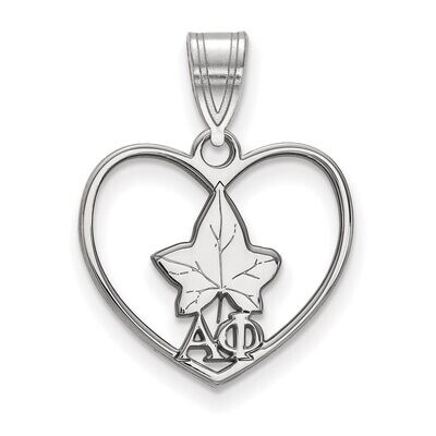 Alpha Phi Heart Pendant Sterling Silver SS040APH, MPN: SS040APH, 886774608396