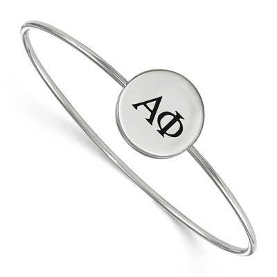 Alpha Phi Enameled Slip-on Bangle Sterling Silver SS025APH-6, MPN: SS025APH-6, 191101099335