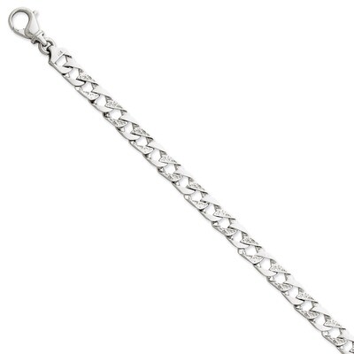 7.35mm Polished Fancy Link Chain 18 Inch 14k White Gold WLK394-18, MPN: WLK394-18, 191101715341
