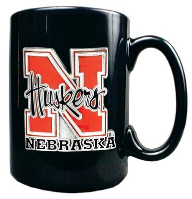 University of Nebraska 15oz Black Ceramic Mug GC1757, MPN: GC1757, 89006615050