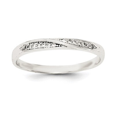 CZ Diamond Ring Sterling Silver QR6181, MPN: QR6181,