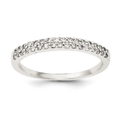 CZ Diamond Ring Sterling Silver QR6184, MPN: QR6184,