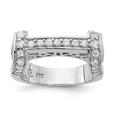 Fancy CZ Ring Sterling Silver QR1359, MPN: QR1359, 883957039930