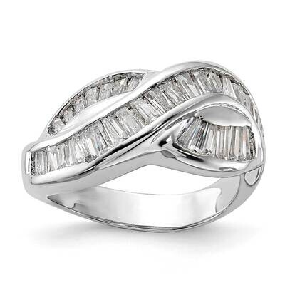 CZ Ring Sterling Silver Polished QR2074, MPN: QR2074, 883957217994