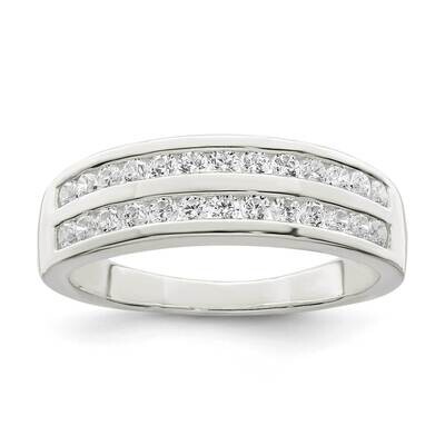 Ring Sterling Silver Cz Diamond QR7246, MPN: QR7246,