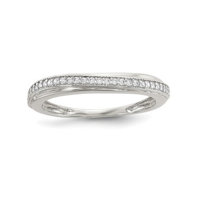 CZ Diamond Ring Sterling Silver QR6618, MPN: QR6618, 886774017006