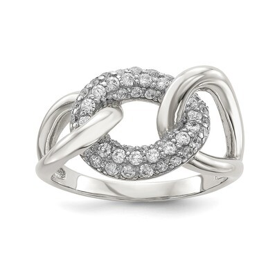 CZ Diamond Ring Sterling Silver QR6614, MPN: QR6614, 883957948683