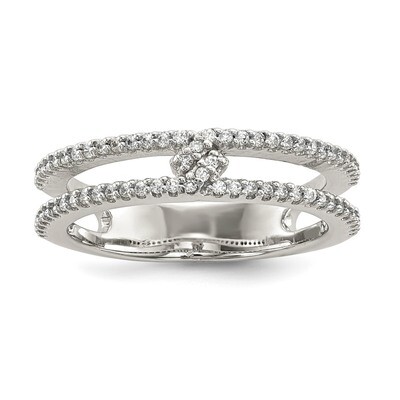 CZ Diamond Ring Sterling Silver QR6722, MPN: QR6722, 883957948720
