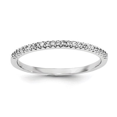 CZ Diamond Ring Sterling Silver Rhodium-plated Polished QR6185, MPN: QR6185,