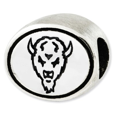 Antiqued Marshall University Collegiate Bead Sterling Silver QRS2087