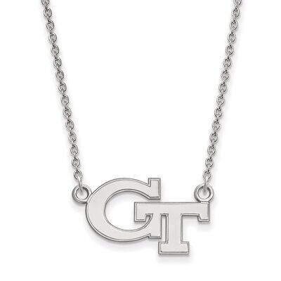 Georgia Institute of Technology Small Pendant with Necklace Sterling Silver SS009GT-18, MPN: SS009G…