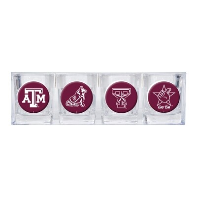 Texas A&amp;M 4-piece Shot Glass Set GC3585, MPN: GC3585, 89006122794