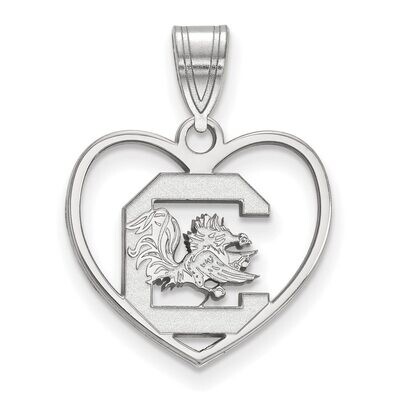 University of South Carolina Pendant in Heart Sterling Silver SS017USO, MPN: SS017USO, 886774715957
