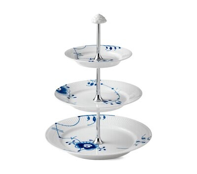 Royal Copenhagen Blue Fluted Mega 3 Tier Etagere 13.75 Inch 1017348, MPN: 1017348, 5705140706182