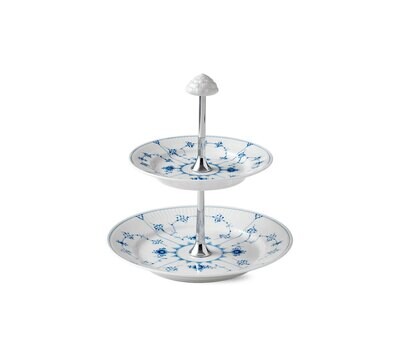 Royal Copenhagen Blue Fluted Plain 2 Tier Etagere 9.5 Inch 1016764, MPN: 1016764, 5705140714576