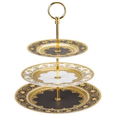 Versace I Love Baroque  Etagere 3 Tiers 7 8 1/2 10 1/2 Inch, MPN: 19325-403651-25311, 790955022003