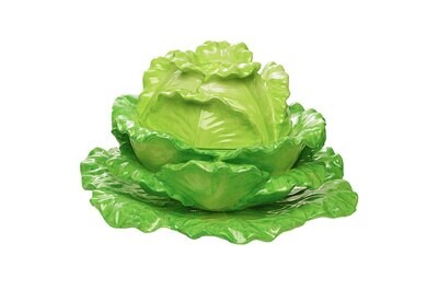 Mottahedeh Large Lettuce Tureen &amp; Stand U6522, MPN: U6522,