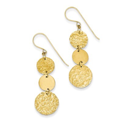 3-Tier Circle Drop Dangle Earring 14k Gold SF1690, MPN: SF1690, 883957369914