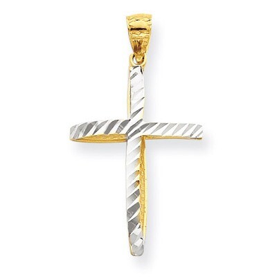 Cross Pendant 10K Gold &amp; Rhodium 10C1100, MPN: 10C1100, 886774019635