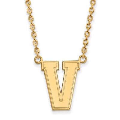 Vanderbilt University Large Pendant with Chain Necklace 14k Yellow Gold 4Y008VAU-18, MPN: 4Y008VAU-…