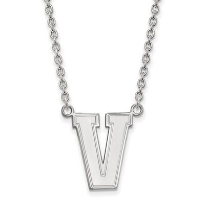 Vanderbilt University Large Pendant with Chain Necklace 14k White Gold 4W008VAU-18, MPN: 4W008VAU-1…