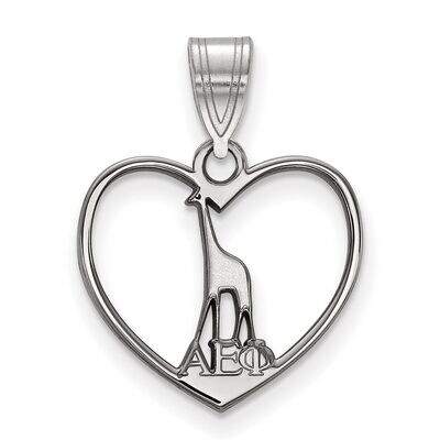 Alpha Epsilon Phi Heart Pendant Sterling Silver SS040AEP, MPN: SS040AEP, 886774608358