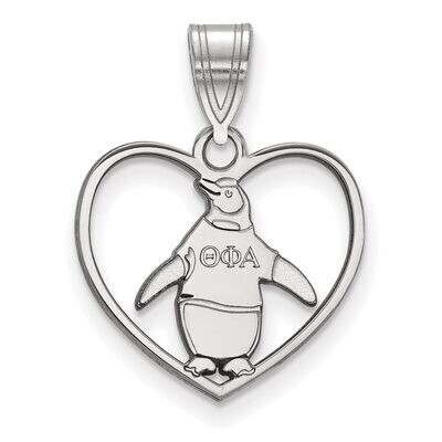 Theta Phi Alpha Heart Pendant Sterling Silver SS040TPA, MPN: SS040TPA, 886774608563