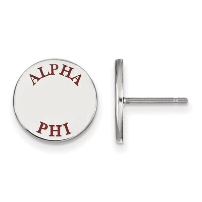 Alpha Phi Enameled Post Earrings Sterling Silver SS020APH, MPN: SS020APH, 886774603193