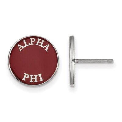 Alpha Phi Enameled Post Earrings Sterling Silver SS019APH, MPN: SS019APH, 886774602936
