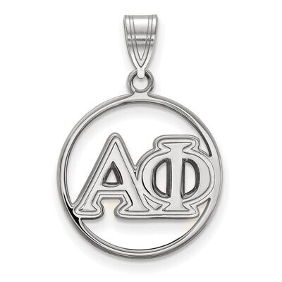 Alpha Phi Small Circle Pendant Sterling Silver SS011APH, MPN: SS011APH, 886774600857