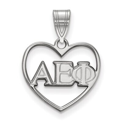 Alpha Epsilon Phi Heart Pendant Sterling Silver SS008AEP, MPN: SS008AEP, 886774600031